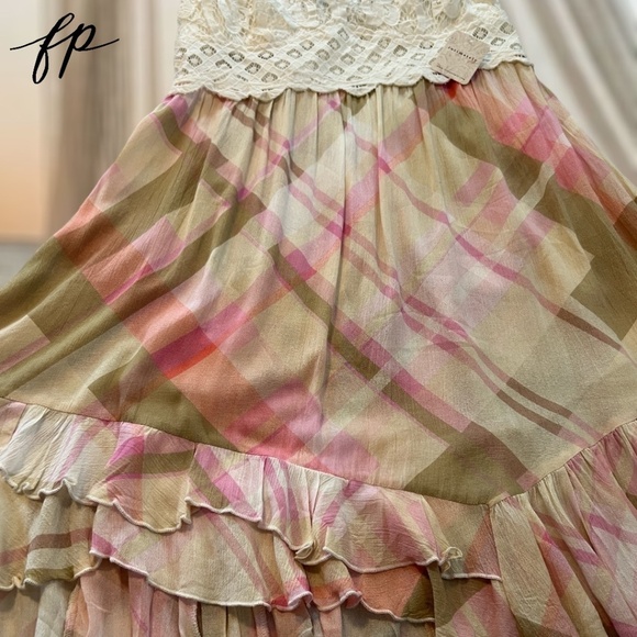 **SOLD** FREE PEOPLE Adella Sleeveless Printed Mini Slip Dress in Ivory NWT - Picture 10 of 16